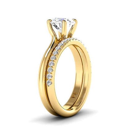 0.75-3.25 CT Round Cut Lab Grown Diamonds - Bridal Set - Primestyle.com