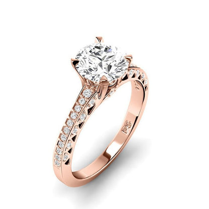 0.75-3.25 CT Round Cut Lab Grown Diamonds - Engagement Ring - Primestyle.com