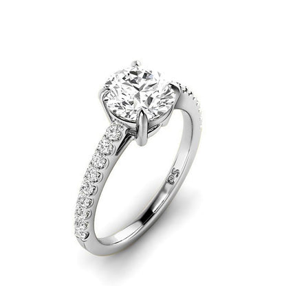 0.75-3.25 CT Round Cut Lab Grown Diamonds - Engagement Ring - Primestyle.com