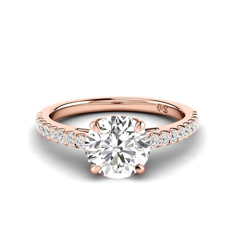 0.75-3.25 CT Round Cut Lab Grown Diamonds - Engagement Ring - Primestyle.com