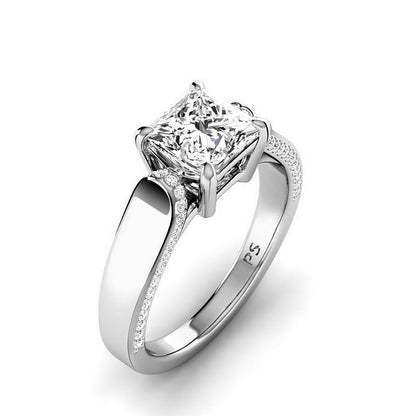 0.75-3.25 CT Round &amp; Princess Cut Lab Grown Diamonds - Engagement Ring - Primestyle.com