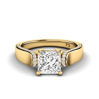 0.75-3.25 CT Round &amp; Princess Cut Lab Grown Diamonds - Engagement Ring - Primestyle.com