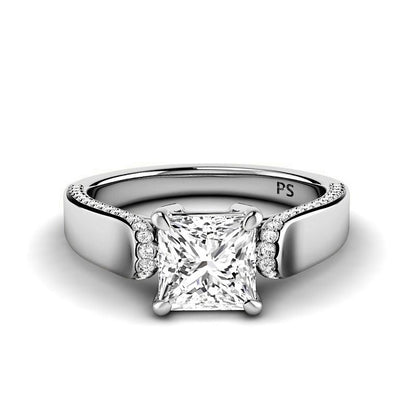 0.75-3.25 CT Round &amp; Princess Cut Lab Grown Diamonds - Engagement Ring - Primestyle.com