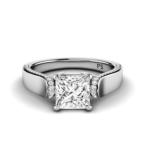 0.75 - 6.25 CT Princess & Round Cut Diamonds - Engagement Ring - Primestyle.com