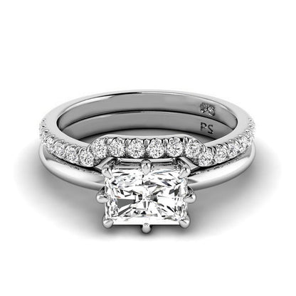 0.75-3.25 CT Round &amp; Radiant Cut Lab Grown Diamonds - Bridal Set - Primestyle.com