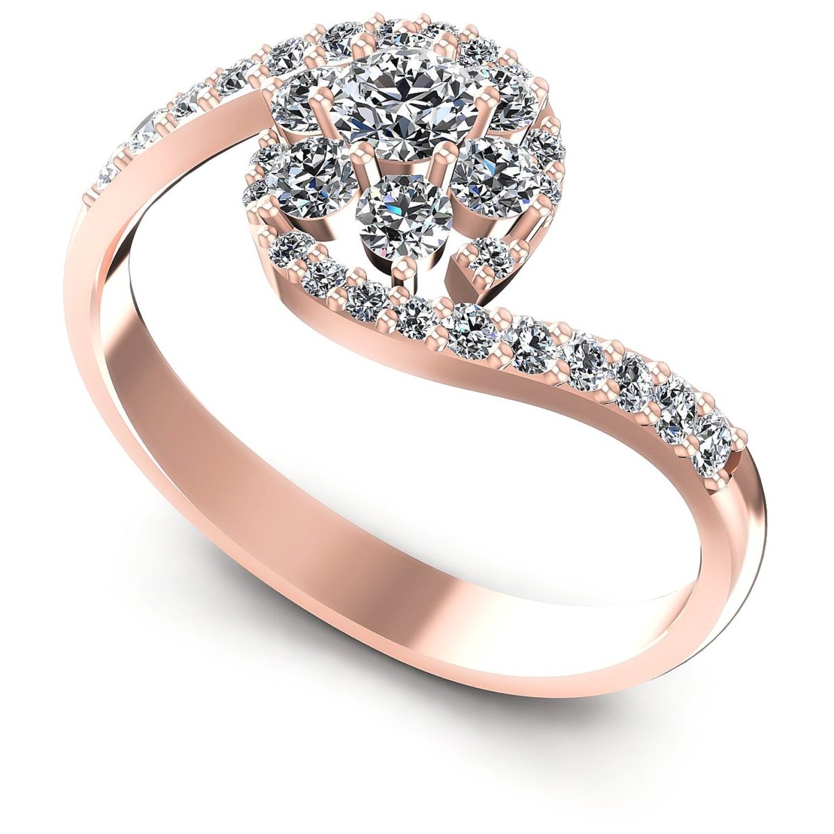 0.75 CT Round Cut Diamonds - Fashion Ring - Primestyle.com