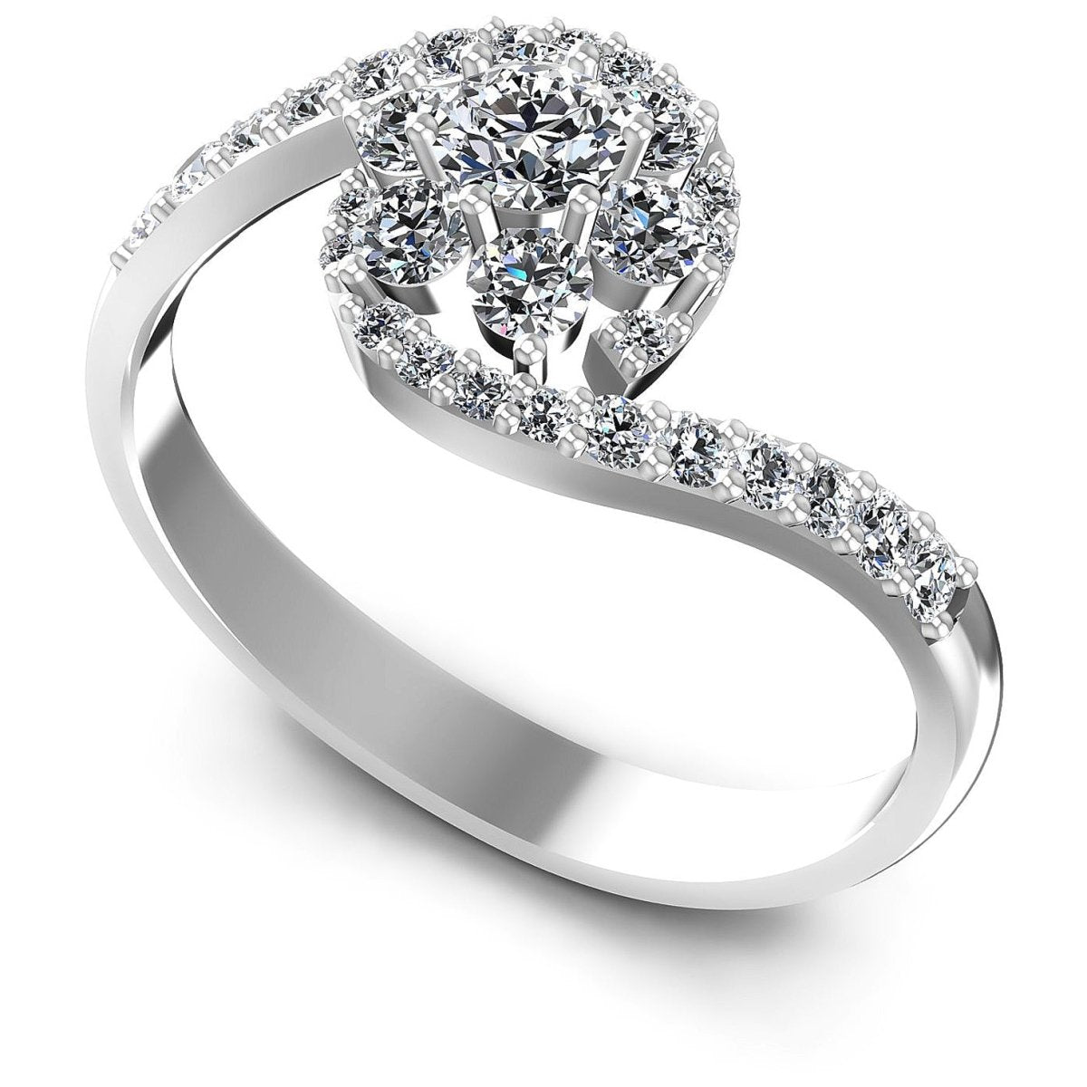 0.75 CT Round Cut Diamonds - Fashion Ring - Primestyle.com