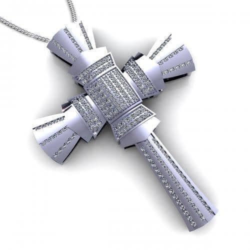 0.75 CT Round Cut Diamonds - Religious Pendant - Primestyle.com