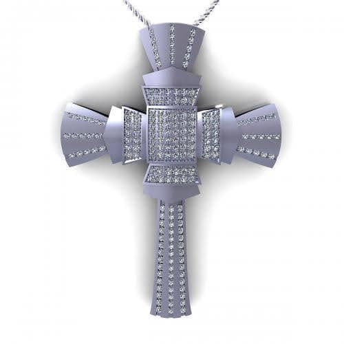 0.75 CT Round Cut Diamonds - Religious Pendant - Primestyle.com