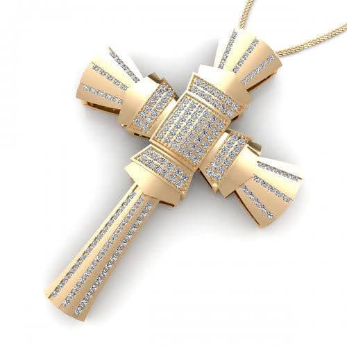 0.75 CT Round Cut Diamonds - Religious Pendant - Primestyle.com