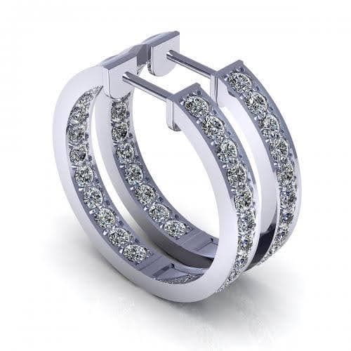 0.80-2.00 CT Round Cut Diamonds - Diamond Earrings - Primestyle.com
