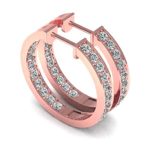 0.80-2.00 CT Round Cut Diamonds - Diamond Earrings - Primestyle.com