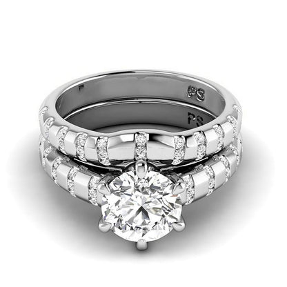 0.80-3.30 CT Round Cut Lab Grown Diamonds - Bridal Set - Primestyle.com