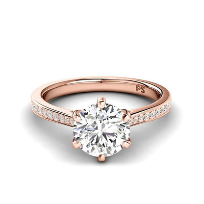 0.80-3.30 CT Round Cut Lab Grown Diamonds - Engagement Ring - Primestyle.com