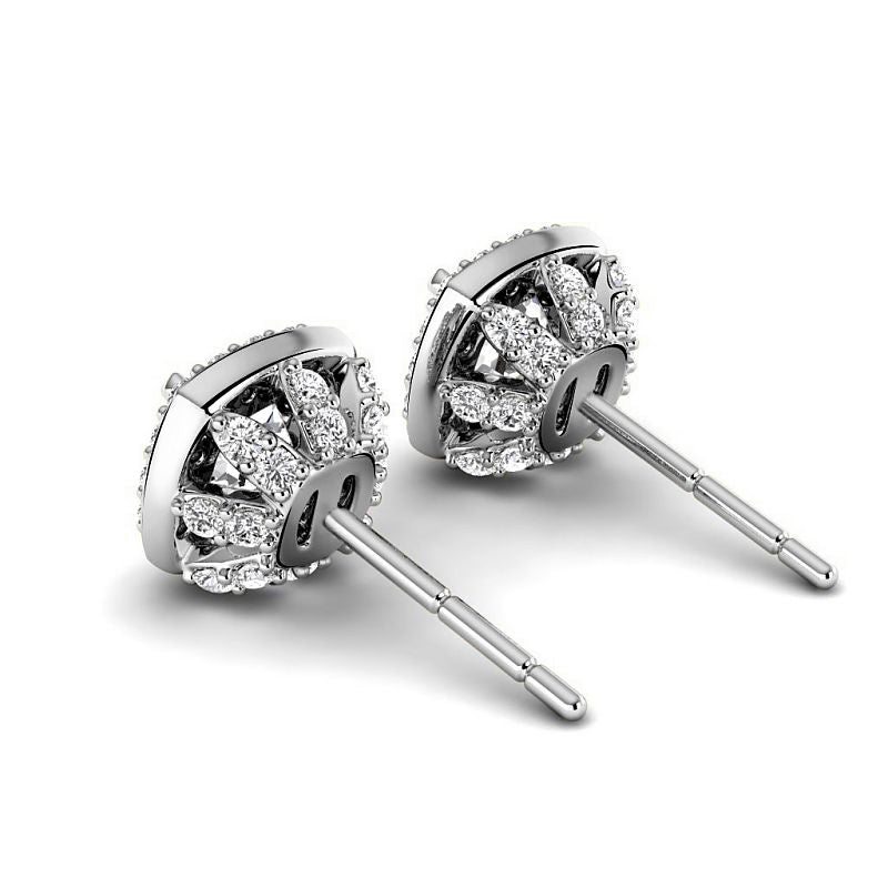 0.80-5.20 CT Round &amp; Ascher Cut Lab Grown Diamonds - Stud Earrings - Primestyle.com