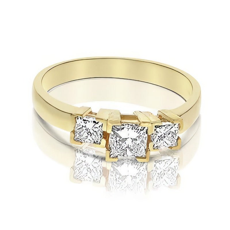 0.80 CT Princess Cut Diamonds - Three Stone Ring - Primestyle.com