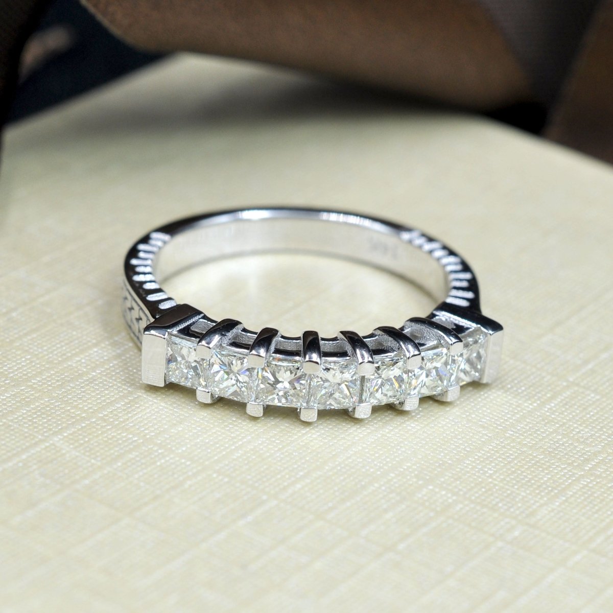 0.80 CT Princess Cut Diamonds - Wedding Band - Primestyle.com