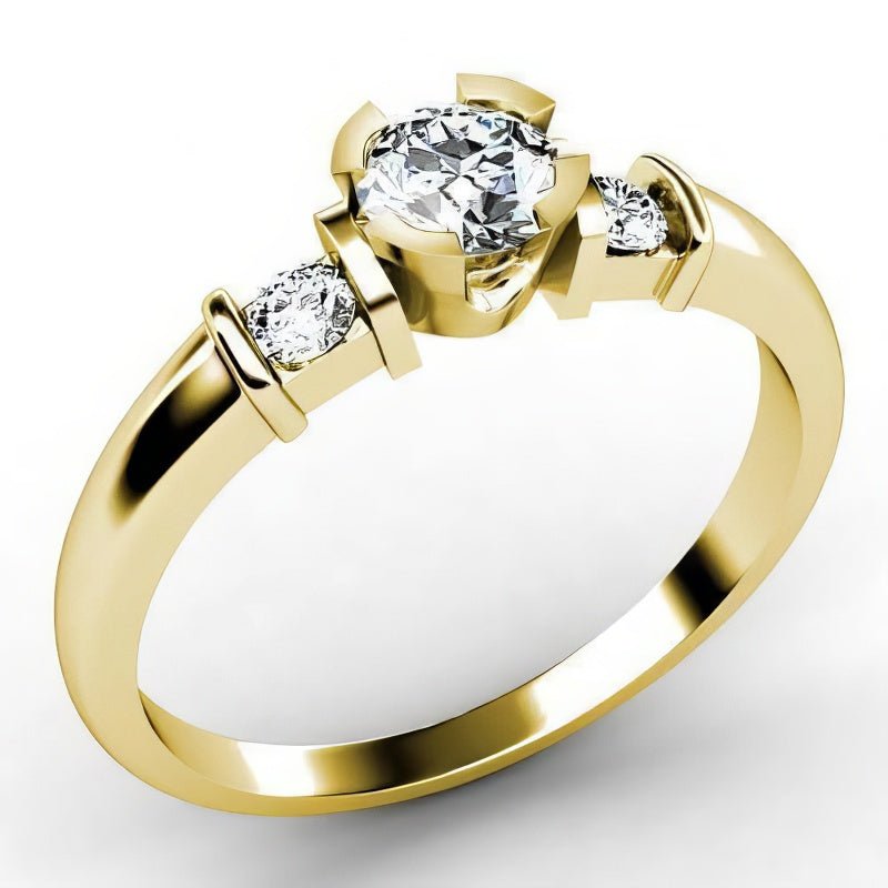 0.80 CT Round Cut Diamonds - Three Stone Ring - Primestyle.com