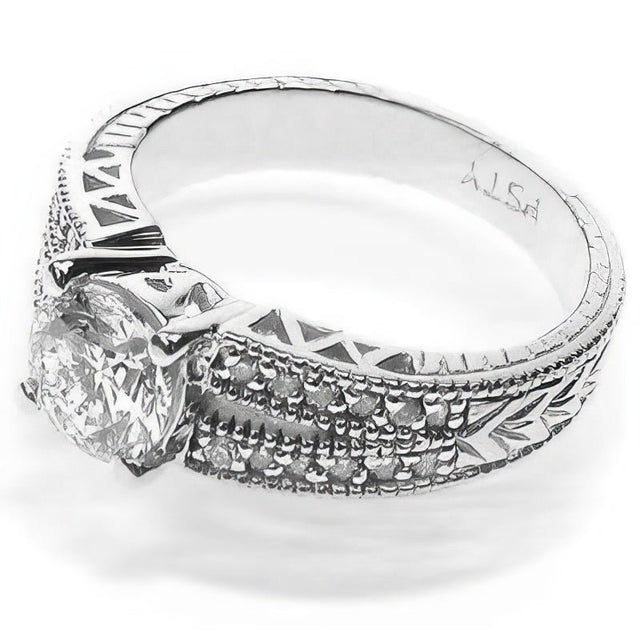 0.85-2.00 CT Round Cut Natural Diamonds - Engagement Ring