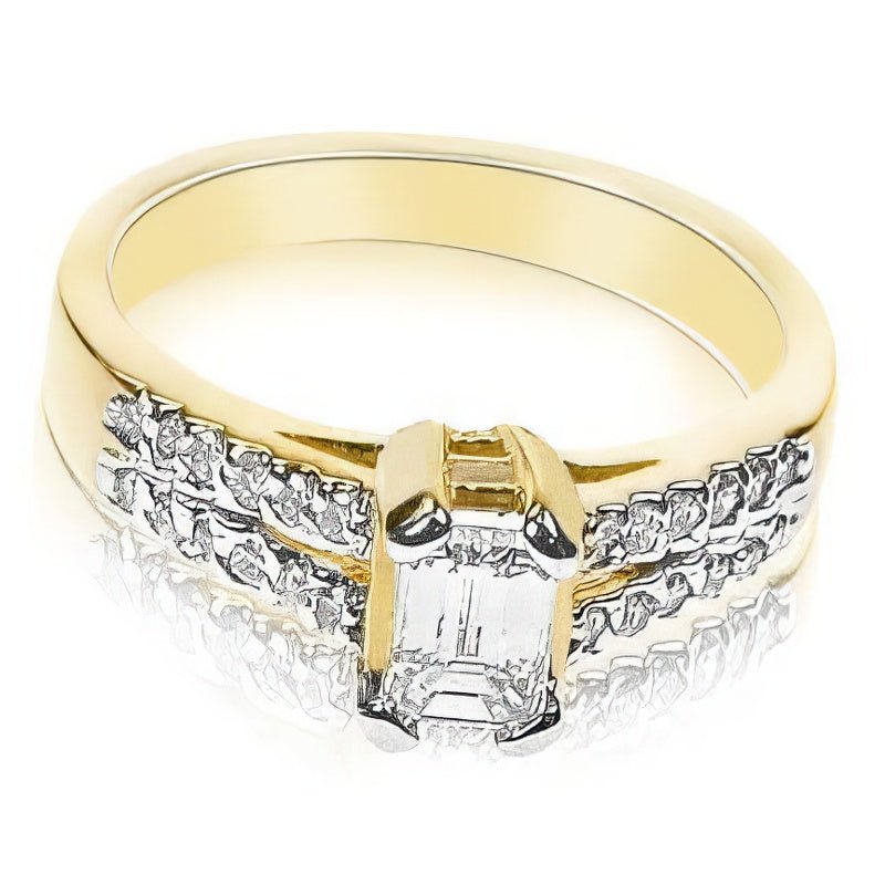 0.90-2.05 CT Round &amp; Emerald Cut Diamonds - Engagement Ring - Primestyle.com