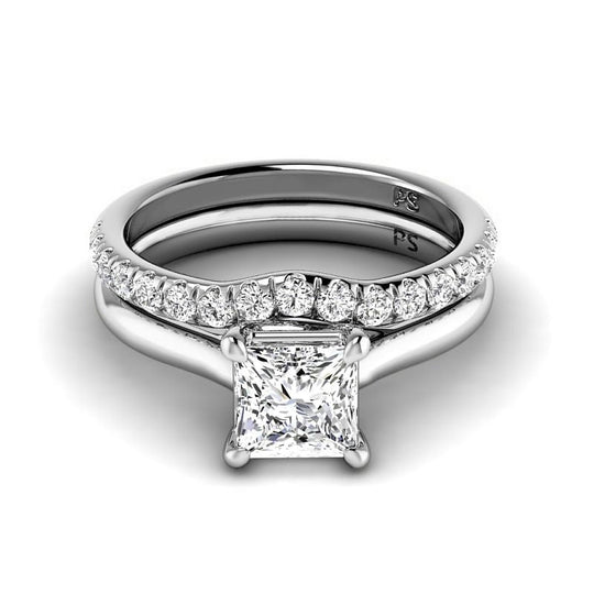 0.90-3.40 CT Round & Princess Cut Lab Grown Diamonds - Bridal Set