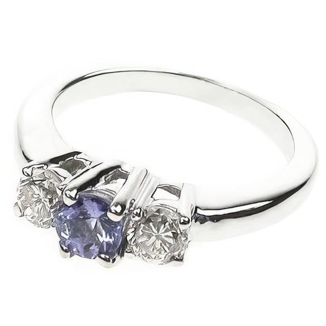 0.90 CT Round Cut Natural Diamonds - Three Stone Rings