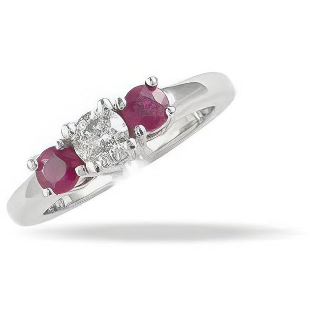 0.90 CT Round Cut Natural Diamonds - Three Stone Rings