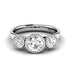 0.95-3.45 CT Round Cut Lab Grown Diamonds - Three Stone Ring - Primestyle.com