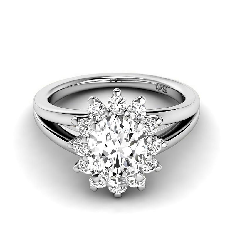 0.95-3.45 CT Round &amp; Oval Cut Lab Grown Diamonds - Engagement Ring - Primestyle.com