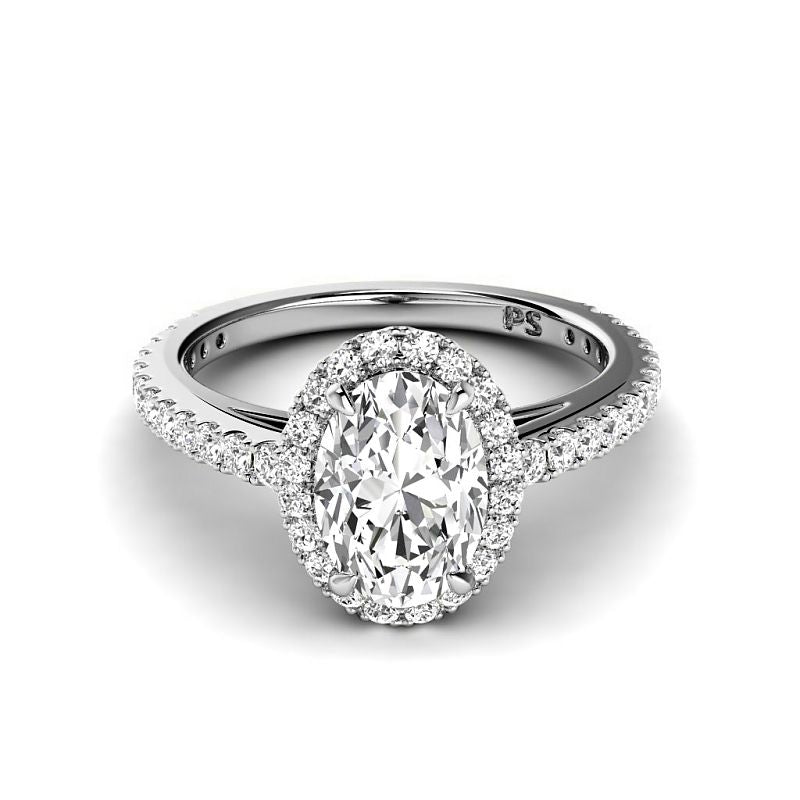 0.95-3.45 CT Round &amp; Oval Cut Lab Grown Diamonds - Engagement Ring - Primestyle.com