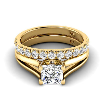 0.95-3.45 CT Round &amp; Princess Cut Lab Grown Diamonds - Bridal Set - Primestyle.com