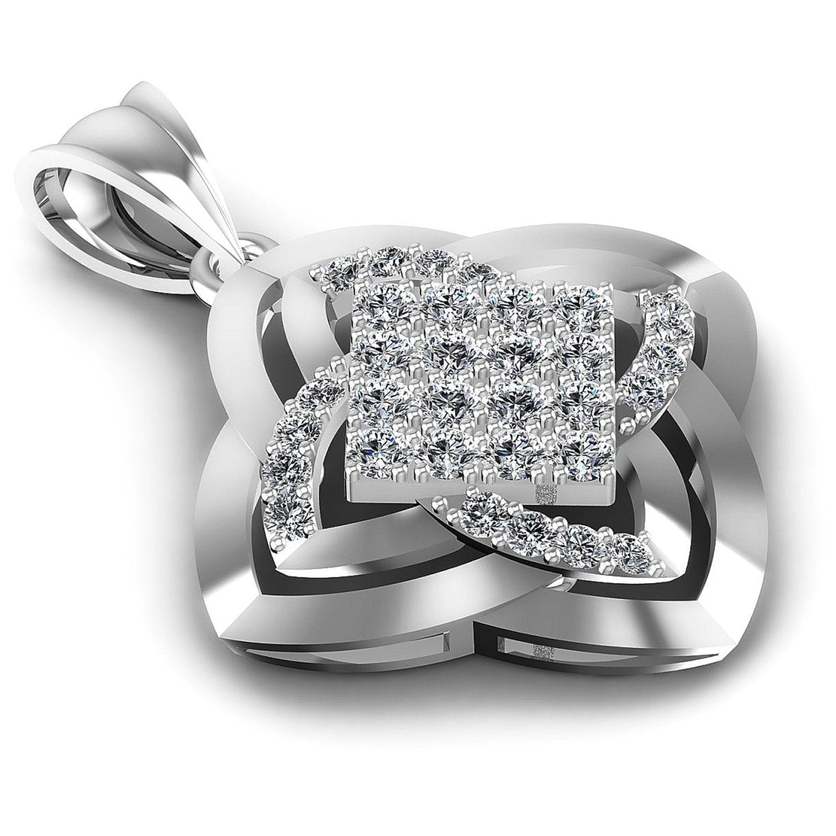 0.95 CT Round Cut Diamonds - Fashion Pendant - Primestyle.com