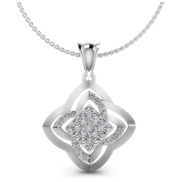 0.95 CT Round Cut Natural Diamonds - Fashion Pendants
