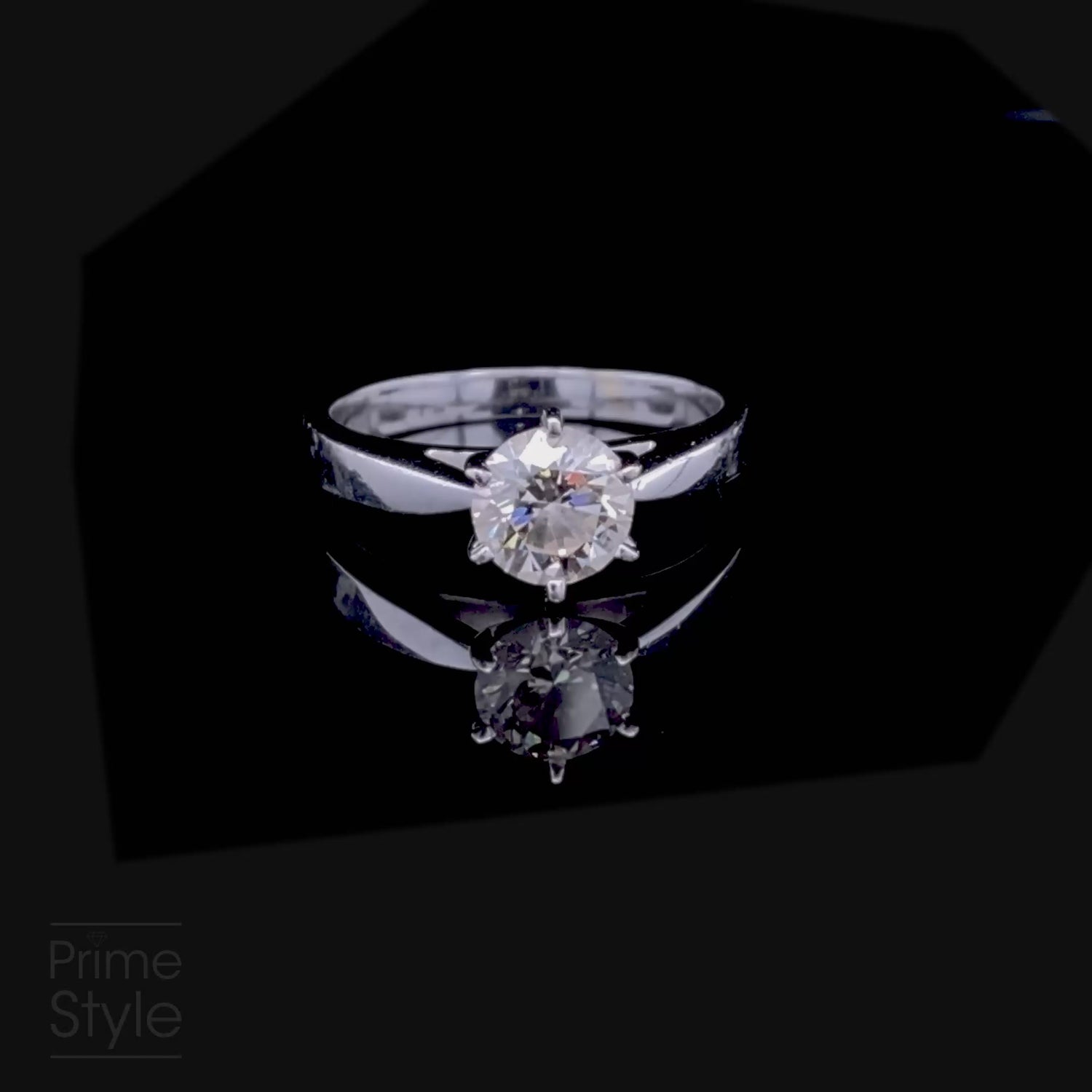 Exclusive 0.80 CT Round Cut Diamond Solitaire Ring in 14KT White Gold