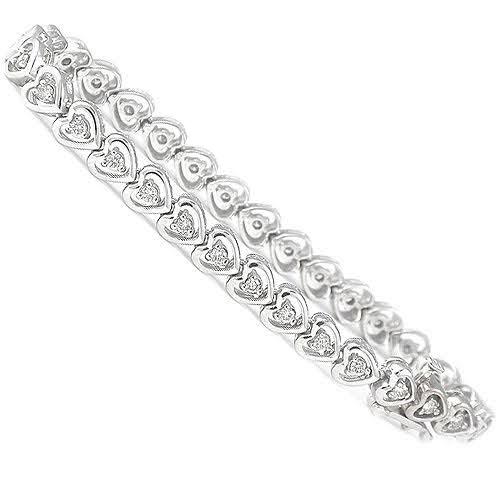 1.00-1.50 CT Round Cut Natural Diamonds - Diamond Bracelets