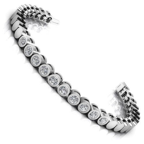 1.00-2.00 CT Round Cut Diamonds - Tennis Bracelet - Primestyle.com