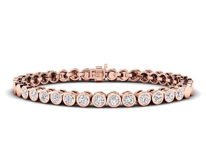 1.00-2.00 CT Round Cut Lab Grown Diamonds - Tennis Bracelet - Primestyle.com