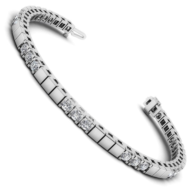 1.00-3.00 CT Round Cut Natural Diamonds - Tennis Bracelet