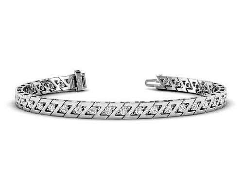 1.00 - 3.00 CT Round Cut Lab Grown Diamonds - Tennis Bracelet - Primestyle.com