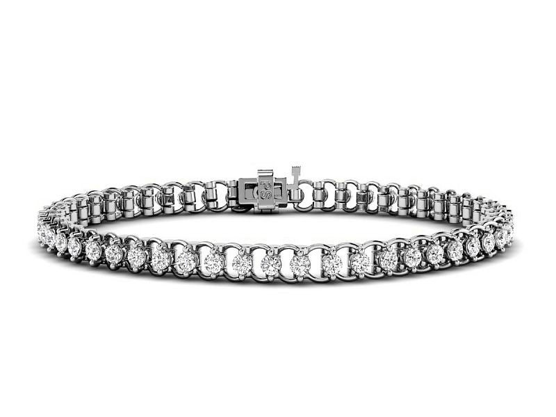 1.00-3.00 CT Round Cut Lab Grown Diamonds - Tennis Bracelet - Primestyle.com