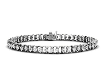 1.00-3.00 CT Round Cut Lab Grown Diamonds - Tennis Bracelet - Primestyle.com