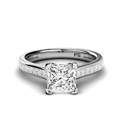 1.00-3.50 CT Princess Cut Lab Grown Diamonds - Engagement Ring - Primestyle.com