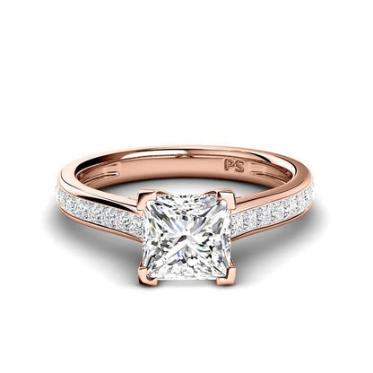 1.00-3.50 CT Princess Cut Lab Grown Diamonds - Engagement Ring - Primestyle.com