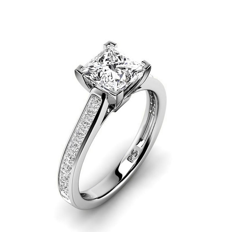 1.00-3.50 CT Princess Cut Lab Grown Diamonds - Engagement Ring - Primestyle.com