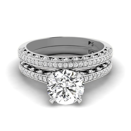 1.00-3.50 CT Round Cut Lab Grown Diamonds - Bridal Set