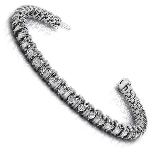 1.00-4.00 CT Round Cut Diamonds - Tennis Bracelet - Primestyle.com