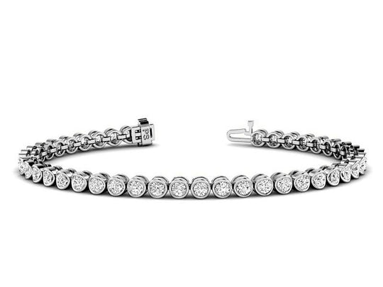 2.00-9.00 CT Round Cut Lab Grown Diamonds - Tennis Bracelet