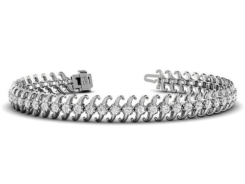1.00 - 5.00 CT Round Cut Lab Grown Diamonds - Tennis Bracelet - Primestyle.com