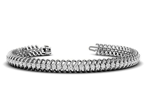 1.00 - 5.00 CT Round Cut Lab Grown Diamonds - Tennis Bracelet - Primestyle.com