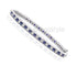 1.00-6.00 CT Round Cut Blue Sapphires & Diamonds - Color Stones Bracelet - Primestyle.com